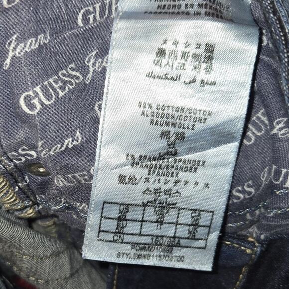 Vintage Guess US26 Y2K Dark Wash Low Waist Bootcut/Flare Jeans [0448] - Picture 8 of 10